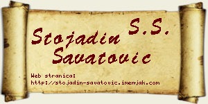 Stojadin Savatović vizit kartica
